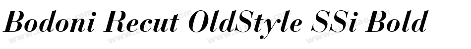 Bodoni Recut OldStyle SSi Bold字体转换